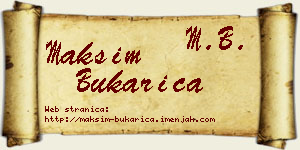 Maksim Bukarica vizit kartica